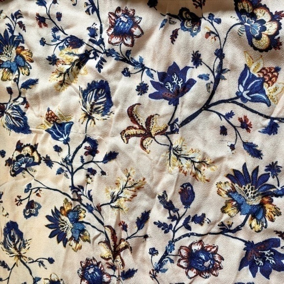 Basic Editions Cream Floral Bohemian Style Blouse NWT - Picture 8 of 11